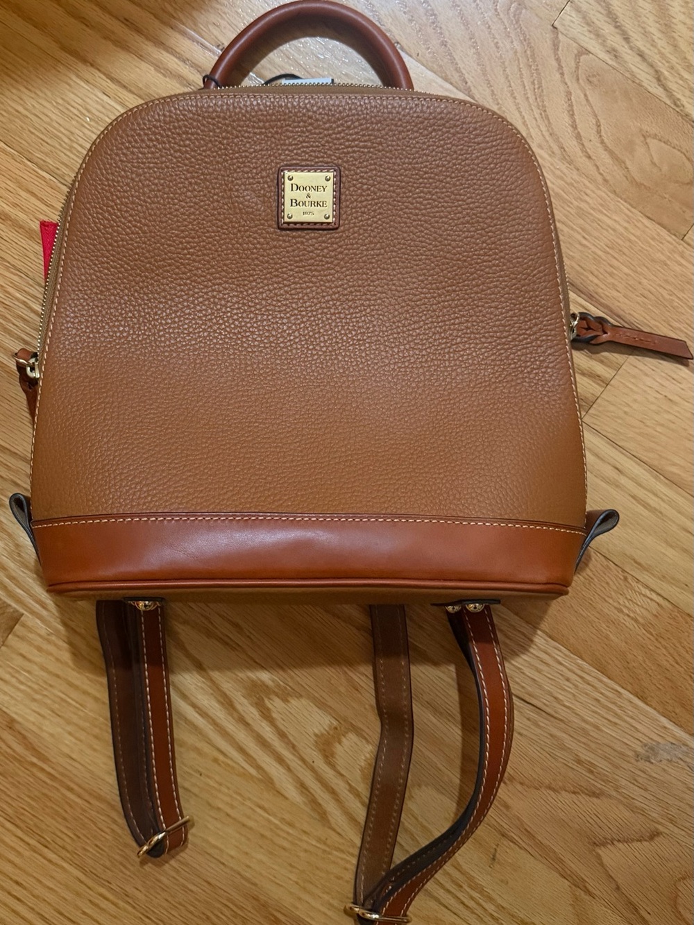 Dooney & Bourke Brown Tan Pebble Leather Backpack